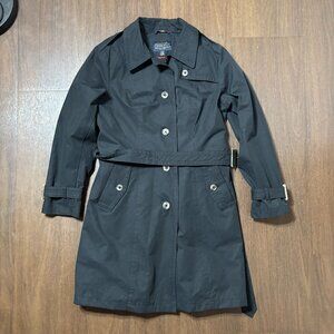 Pendleton Women's Medium Black Classic Trench Coat with Belt